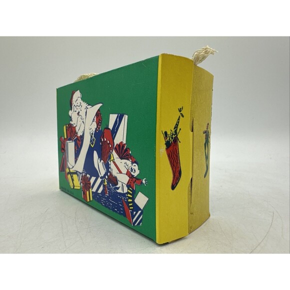 Vintage Christmas Candy Gift Box Container Cardboard Paper Holiday Ornament - Picture 6 of 14